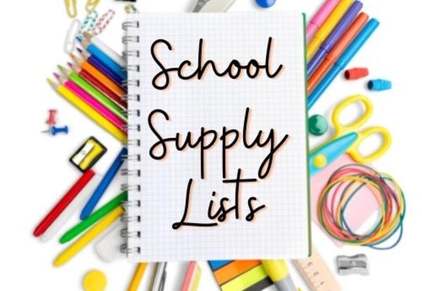 School Supply Lists 2025