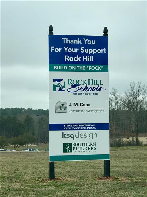 Build on the Rock construction sign 
