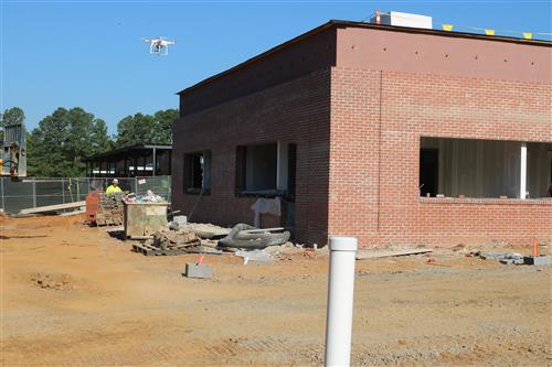 Side of the entrance/office 