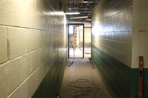 Locker room hallway 